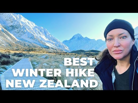 Hooker Valley track walk | Travel New Zealand Winter Hike #vlog