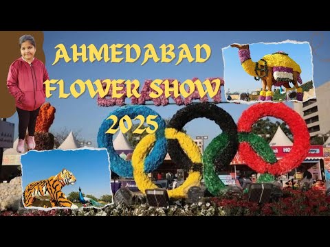 Day N Night View|Ahmedabad International Flower🌺Show|😱10 lakh flowers,50 varieties,and 30+ sculpturs