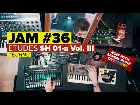 Jam #36 Etudes SH-01a Vol. III | Techno on Roland Boutique SH-01a and TR8