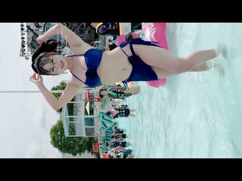 4K 比基尼泳装  安吉水世界 #遇见初夏 网红 模特   수영복  비키니  swimsuit bikini beautiful swimsuit models #beautyleg #레이싱모델