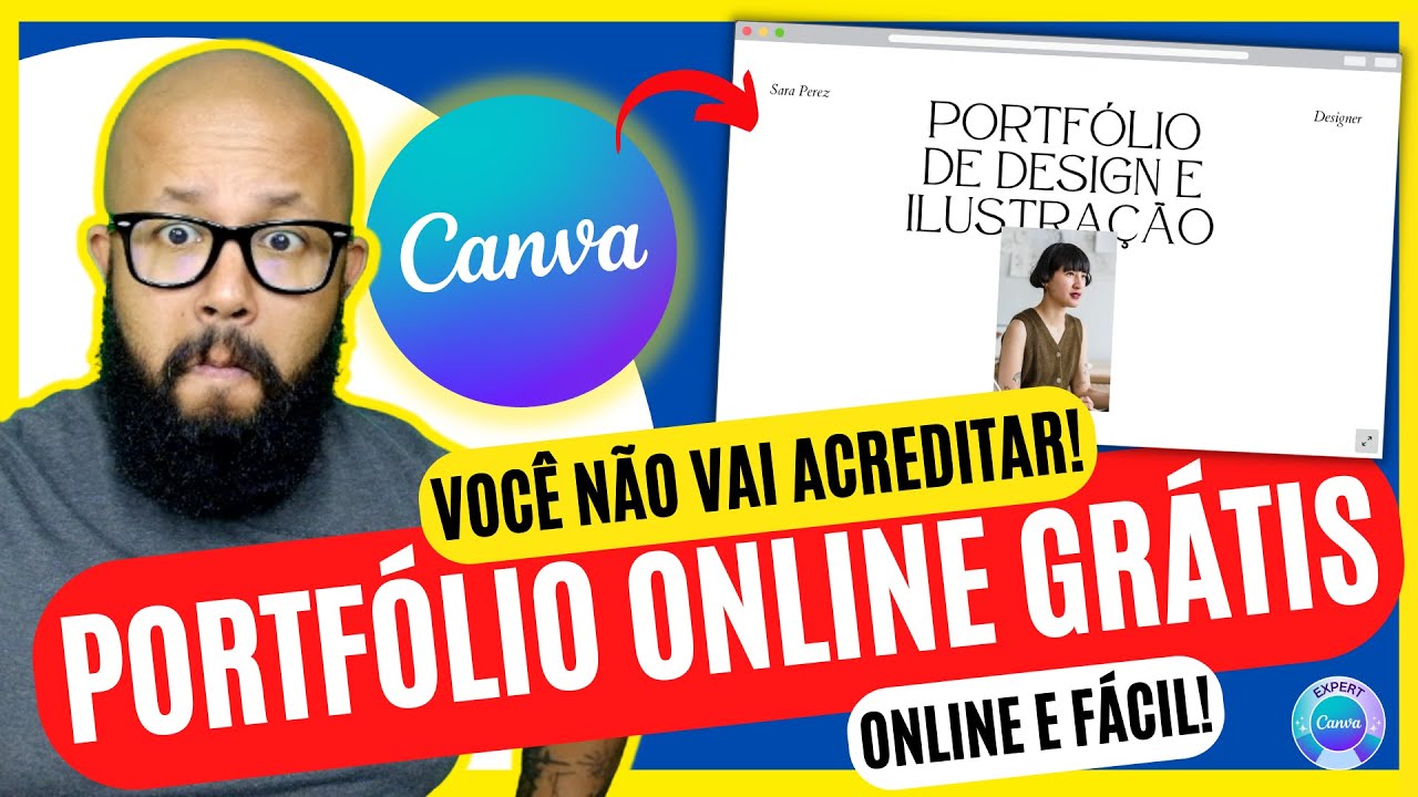 PORTFÓLIO ONLINE GRÁTIS | Como fazer portfolio no Canva [MUITO FÁCIL]