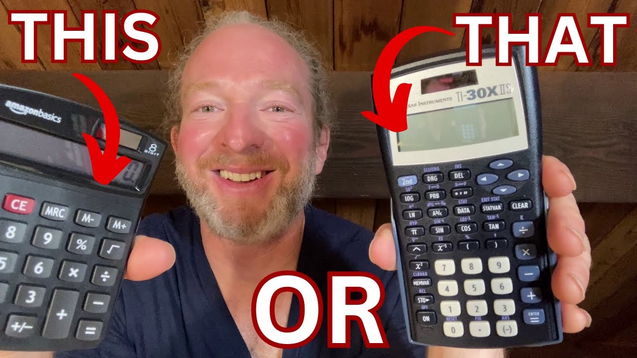 Amazon Basics LCD Calculator versus TI-30XIIS Calculator