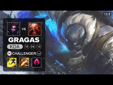 Gragas vs Elise Jungle - KR Challenger - Patch 13.8 Season 13