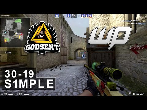 s1mple POV 30-19 vs. GODSENT (SL i-League Invitational #1)