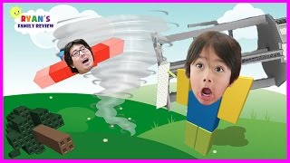 Family Game Night! Let's Play Roblox Survive The Tornado with Ryan's Family Review