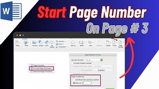 How To Start Page Number From Page 3 In Microsoft Word | Easy Guide