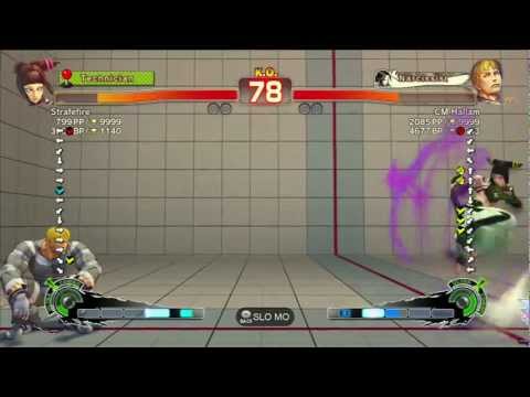 SSF4:AE 2012 -- Xbox Live -- Strafefire (Juri) vs. CM Hallam (Cody)