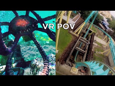 Kraken Unleashed VR POV Side-by-Side Comparison at SeaWorld Orlando