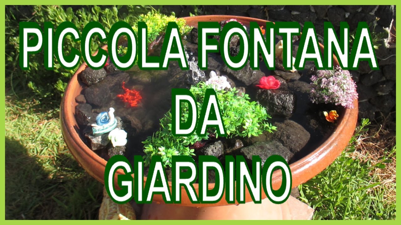 COME FARE UNA SEMPLICE FONTANA DA GIARDINO CON LE PIETRE E MATERIALI DI RICICLO