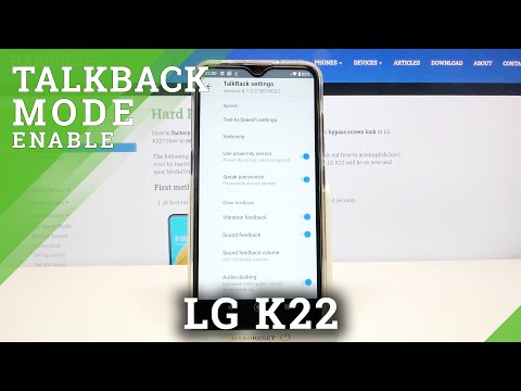 TalkBack in LG K22 – How to Activate / Deactivate TalkBack Mode