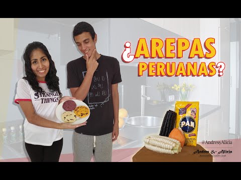 Preparando AREPAS VENEZOLANAS con ingredientes PERUANOS 😱 | Andres y Alicia