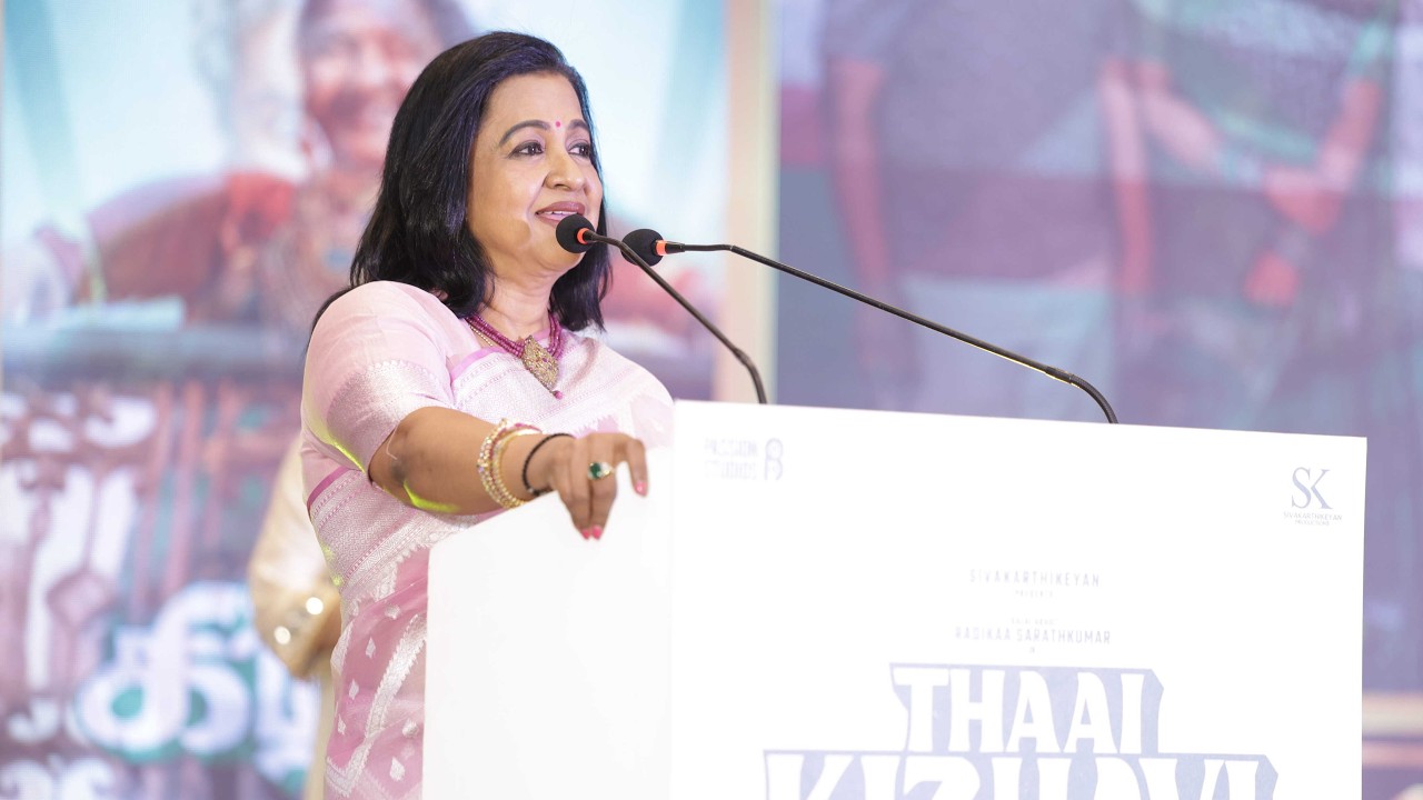 Radikaa Sarathkumar's Speech at 'Thaai Kizhavi 100' | Sivakumar Murugesan | Sivakarthikeyan