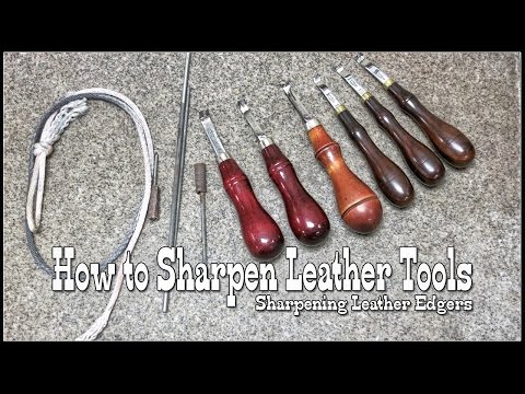 Leather Videos - How to sharpen leather tools - Sharpening Round Edge Bevelers - Leather Edge Tools