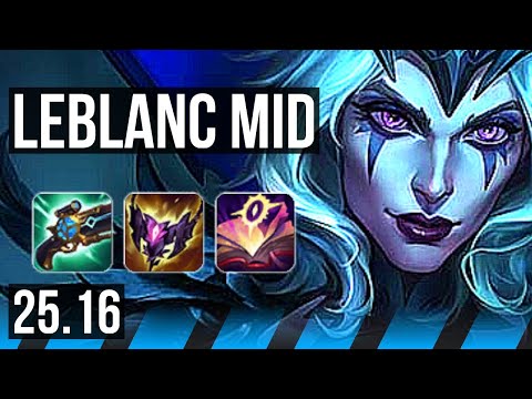 LEBLANC vs IRELIA (MID) | 14/1/10, Legendary, 7 solo kills | EUW Master | 25.16