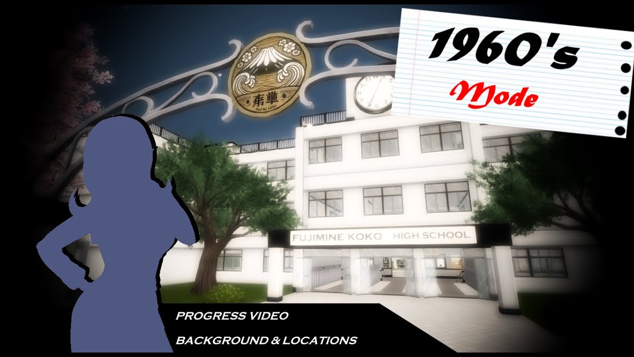 1960's Mode - Yandere Simulator - Progress Video - Background & Locations