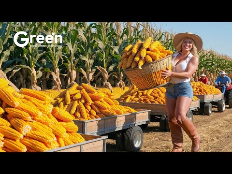 Corn Farming - Corn Harvesting & Popcorn Processing in Factory 🌽 | Agriculture Technology
