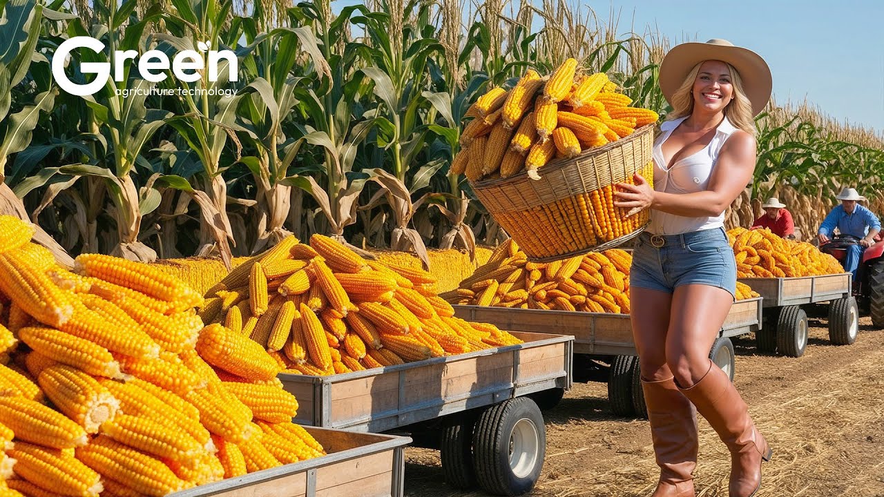 Corn Farming - Corn Harvesting & Popcorn Processing in Factory 🌽 | Agriculture Technology
