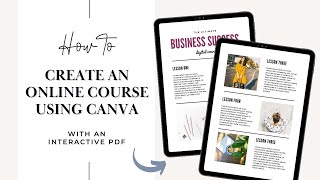 How to create an online course using Canva with an interactive PDF - Tutorial