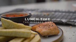MAKE LUNCH WITH ME | GRILLED SALMON, FRIED YAM & SAUCE | WEEKLY AESTHETIC VLOG | THE KITCHEN MUSE