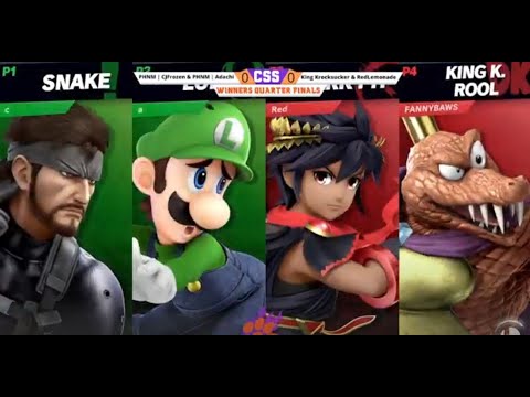 CSS 35 Doubles - WQ - CJFrozen & Adachi (Snake/Luigi) vs. RedLemonade & Krocksucker (DP/KKR) - SSBU