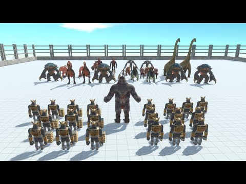 GORO WITH 20 GHOR HAMMER VS 2X FACTION | Animal Revolt Battle Simulator