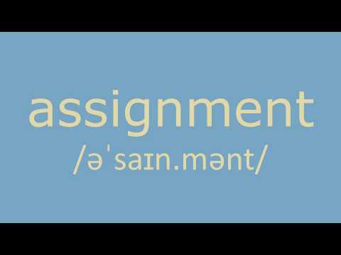 English Pronunciation - assignment | English Tutor