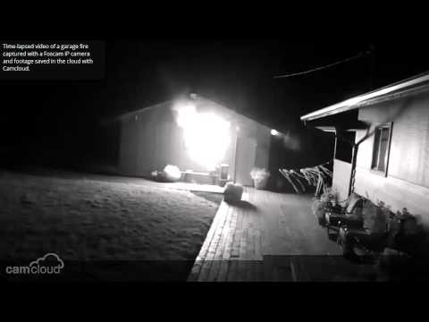 Garage Fire Captured on Video with Camcloud