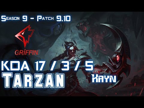 GRF Tarzan KAYN vs KARTHUS Jungle - Patch 9.10 KR Ranked