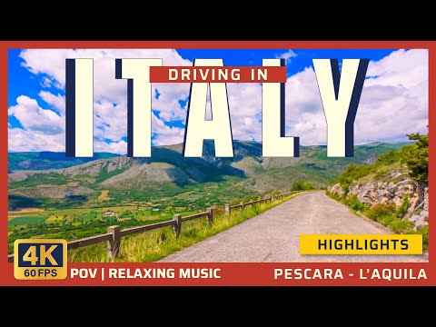 Beautiful Italy 4K | Pescara to L'Aquila | Cinematic Highlights & Relaxing Music