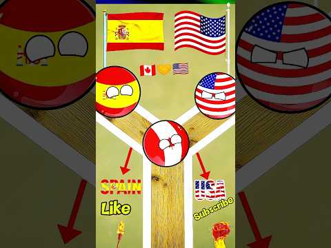 Spain 🇪🇦 vs USA🇺🇲 Real Friendship Battle 💪❤️#Countryballs #viralshorts #usa #uk