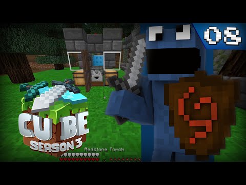 Minecraft Cube³ - Episode 8 - MY FIRST REDSTONE PROJECT