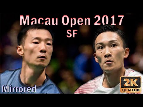 (2k 60fps) 2017 Macau Open | Kento Momota VS Lee Hyun Il | Mirrored Courtside Angle