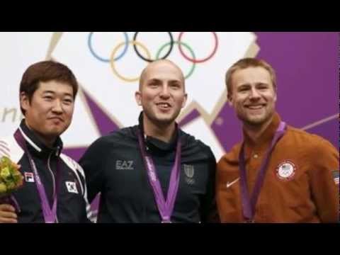Niccolo Campriani of Italy Wins gold in men's 50m 3 Rifle Positions at London Olympics 2012