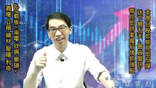 【掌聲響起】#賴昇楷 0521 - 本周台股如預期見低反彈，送「下周會員盤訊」，帶你先知先覺賺強股；今天《南電、欣興、聚陽、利奇、精材…》接棒表現，後是這樣看待 (圖)