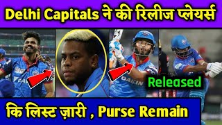 IPL 2020- Delhi Capitals Release Players List for IPL 2020 | DC Release player 2021