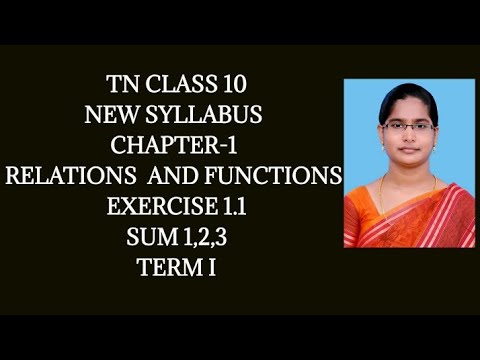 10th maths | chapter-1 Relations and Functions | Exercise 1.1 (1,2 3) sums | Samacheer 2020