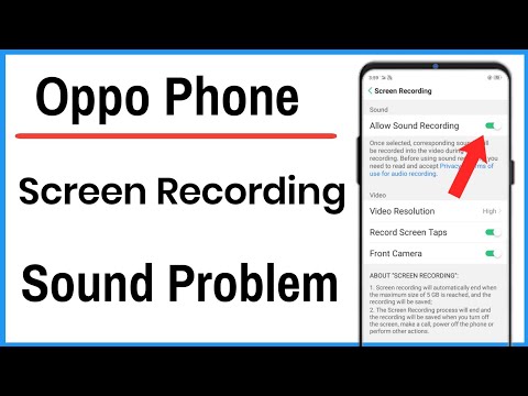 Oppo Phone Sound Problem In Screen Recording | Oppo Screen Recorder No Sound