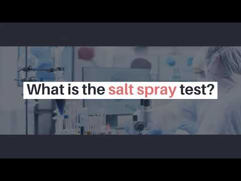 Salt spray test to check corrosion resistance