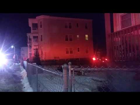 Boston fire department respond to a fire on Wilson Street part 3