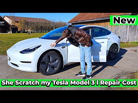 She Scratch my Tesla Model 3 l Service Repair Process and COSTS $