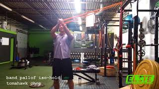 Band Pallof Iso-Hold Tomahawk Chop - Core Stability