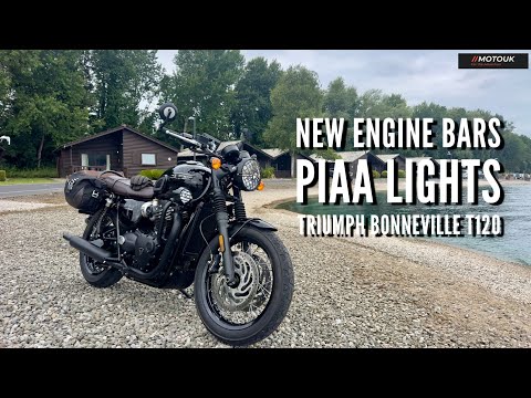 Triumph Bonneville T120 Upgrades | New Engine Bars & PIAA Driving Lights + Portugal Trip Preview!