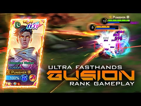 ULTRA FASTHANDS GUSION RANK!🔥| HIGH IQ AND SMOOTH COMBOS | TOP GLOBAL GUSION! - MLBB
