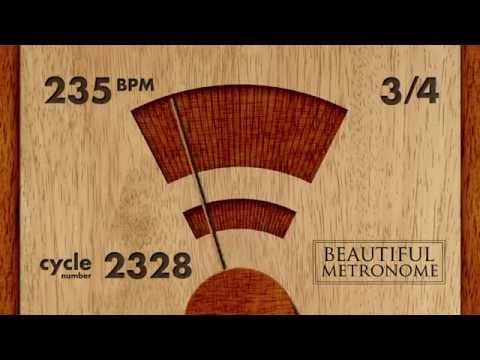 235 BPM 3/4 Wood Metronome HD