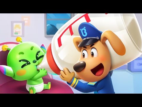 Police Takes Care of Baby Alien | Baby Care | Funny Cartoons for Kids | Sheriff Labrador