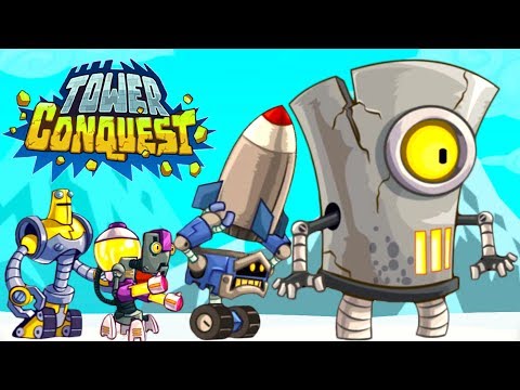МЕГА БОСС и АРМИЯ РОБОТОВ! Мульт игра про БОИ и СРАЖЕНИЯ на АРЕНЕ Tower Conquest