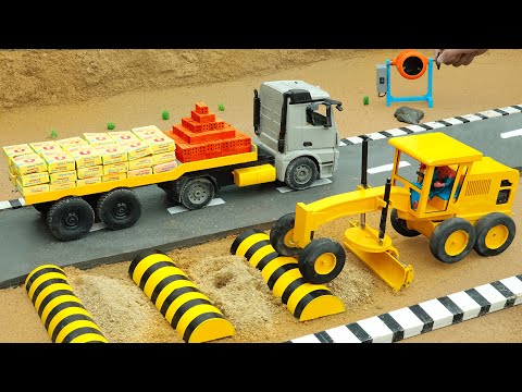 Heavy Trucks Get Stuck on Speed Bumps – DIY Concrete Road Repair Project