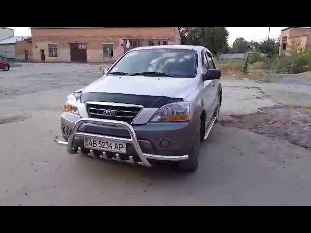 Kia Sorento I BL 2002-2009 гг. Кенгурятник WT003-Exclusive (нерж.) Video 1