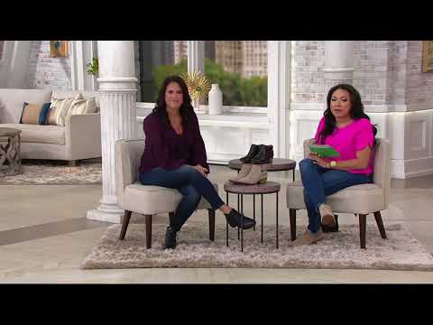 Clarks Artisan Leather Stacked Heel Ankle Boots - Spye Astro on QVC