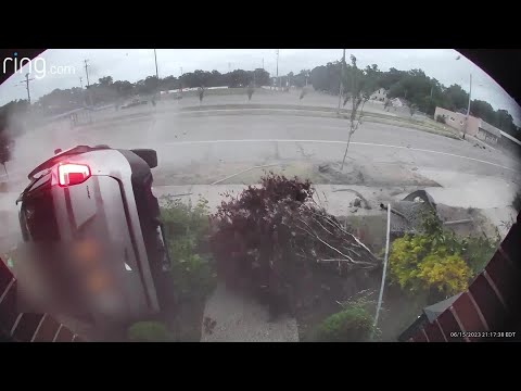 Surveillance video: Crash ends police chase in Muskegon